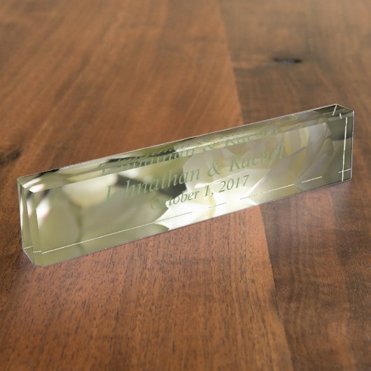 HAMbyWG - Acrylinnen herinneringsgeschenk - Witte Naambordje (Zijkant)