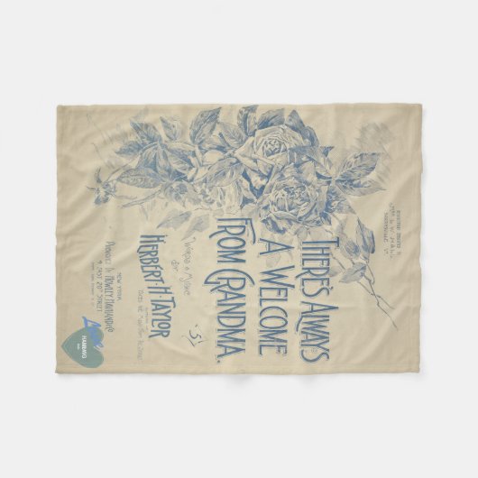 HAMbyWG - Altijd een welcom uit oma Fleece Deken (Voorkant (Horizontaal))
