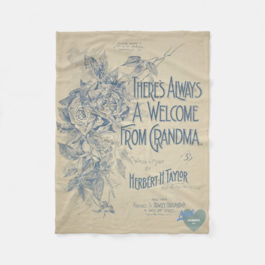 HAMbyWG - Altijd een welcom uit oma Fleece Deken (Voorkant)