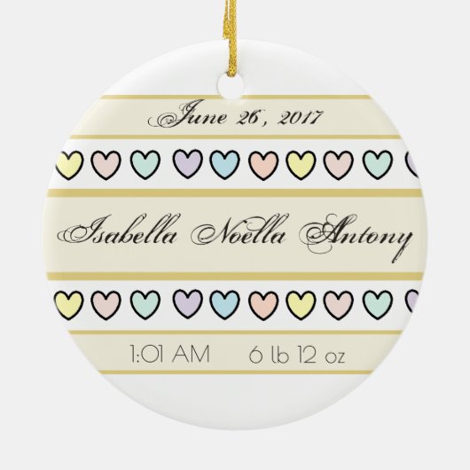 HAMbyWG Baby's Eerste Kerstmis Keramisch Ornament (Achterkant)