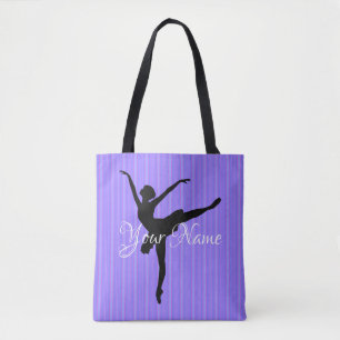 HAMbyWG Ballerina op lavendestripes Tote Bag