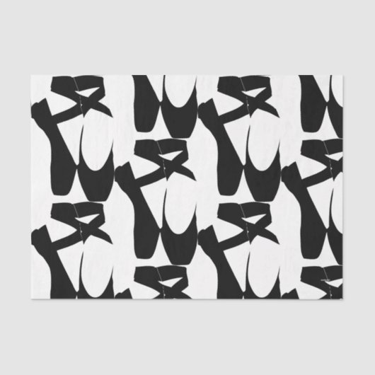 HAMbyWG - Ballerina Slippers in zwart Tissuepapier (Voorkant)