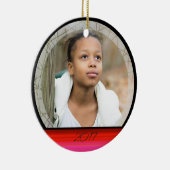 HAMbyWG - Balletdanser met rood en roze Keramisch Ornament (Rechts)