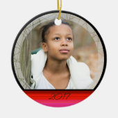HAMbyWG - Balletdanser met rood en roze Keramisch Ornament (Voorkant)