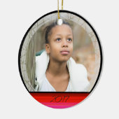 HAMbyWG - Balletdanser met rood en roze Keramisch Ornament (Links)