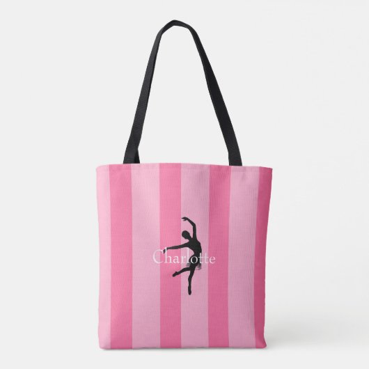 HAMbyWG - Balletthema met twee roze streepjes zond Tote Bag (Achterkant)