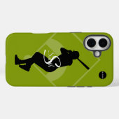 HAMbyWG - Baseball Player Graphic & Jouw naam Case-Mate iPhone Case (Achterkant (horizontaal))