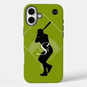 HAMbyWG - Baseball Player Graphic & Jouw naam iPhone 16 Plus Hoesje