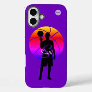 HAMbyWG - Basketball Player Graphic & Jouw naam iPhone 16 Plus Hoesje