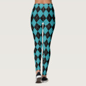 HAMbyWG Black Argyle met een andere kleur Leggings (Achterkant)