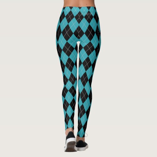 HAMbyWG Black Argyle met een andere kleur Leggings (Achterkant)