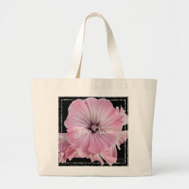 HAMbyWG Bleek Roze Wispy Flower Grote Tote Bag
