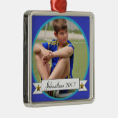 HAMbyWG - Blue on Blue border Photo Ornament (Rechts)