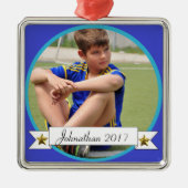 HAMbyWG - Blue on Blue border Photo Ornament (Voorkant)