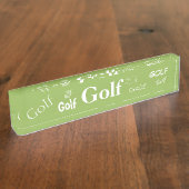 HAMbyWG - Bord Desk Name - Golf Naambordje (Zijkant)