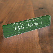 HAMbyWG - Bord Desk Name - Groene verloop Naambordje (Zijkant)