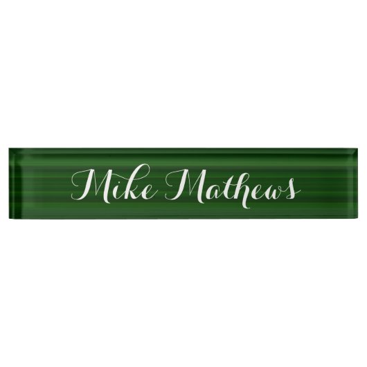 HAMbyWG - Bord Desk Name - Groene verloop Naambordje (Voorkant)