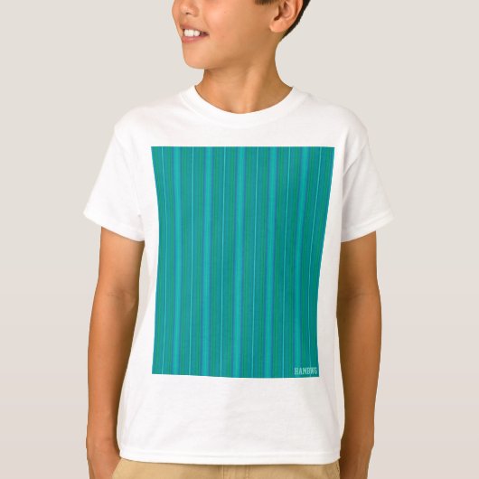 HAMbyWG - Brilliant Aqua Green Stripe T-shirt (Voorkant)