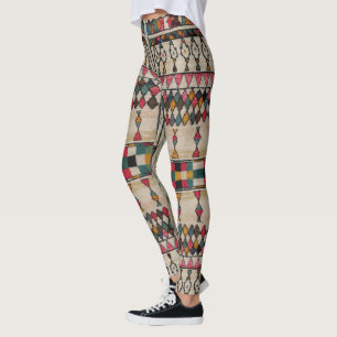 HAMbyWG Broeken Vintage Tribal Off-Wit/Ros/Tl Leggings