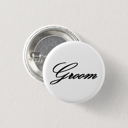 HAMbyWG -Button - Groom Ronde Button 3,2 Cm (Voorkant /achterkant)