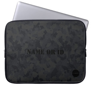 HAMbyWG - Camouflage in het zwart Laptop Sleeve