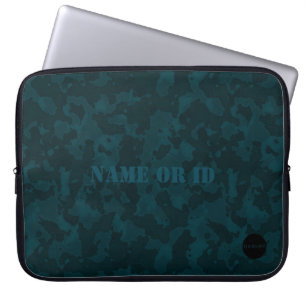 HAMbyWG - Camouflage in Turkoois Blauw-Groen Laptop Sleeve