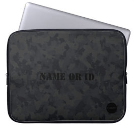 HAMbyWG - Camouflage in zwart Laptop Sleeve