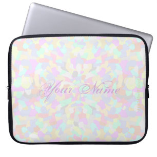 HAMbyWG - Camouflage Patroon in Baby Pastels Laptop Sleeve