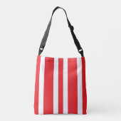 HAMbyWG - Canvas schoudertas - Rood & wit Crossbody Tas (Achterkant)