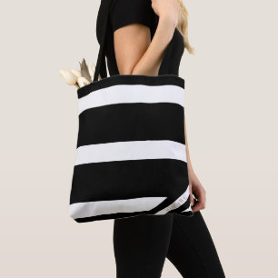 HAMbyWG - Canvas Schoudertas - Zwart & Wit Logo Tote Bag