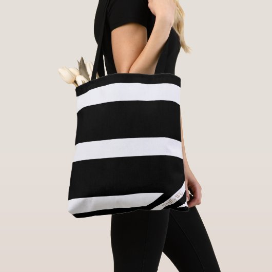 HAMbyWG - Canvas Schoudertas - Zwart & Wit Logo Tote Bag (Dichtbij)