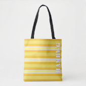 HAMbyWG - Canvas tas - Horizontaal geel & wit (Voorkant)