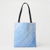 HAMbyWG - Canvas tas - Silvery Blue Swirl (Voorkant)