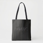 HAMbyWG - Canvas tas - Zwart-wit streep (Voorkant)