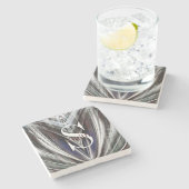 HAMbyWG Charcoal Spray Design Stenen Onderzetter (Zijkant)
