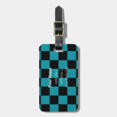 HAMbyWG Checker Design Luggage of Bag Label Bagagelabel (Voorkant verticaal)