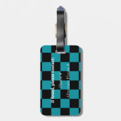 HAMbyWG Checker Design Luggage of Bag Label Bagagelabel (Achterkant verticaal)