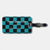 HAMbyWG Checker Design Luggage of Bag Label Bagagelabel (Achterkant horizontaal)
