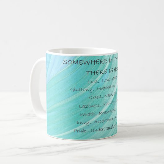 HAMbyWG - Coffee Mok - De 7 Dodelijke Zins & Oplos (Voorkant links)