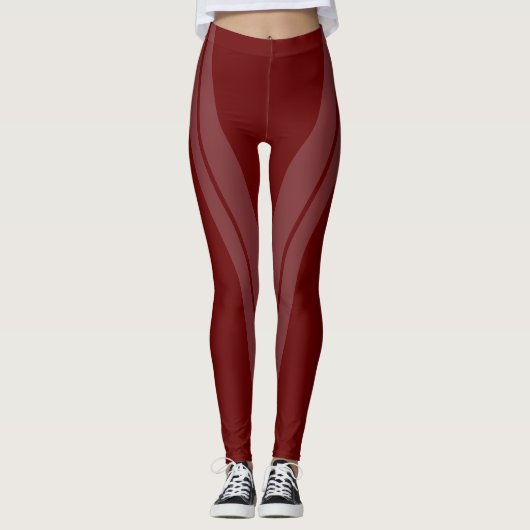HAMbyWG - Compressie-Leggings - 2 Tone/Dark Red Leggings (Voorkant)