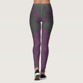 HAMbyWG - Compressie-Leggings - Gemotteld Paars Leggings (Achterkant)
