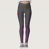 HAMbyWG - Compressie-Leggings - Gemotteld Paars Leggings (Voorkant)