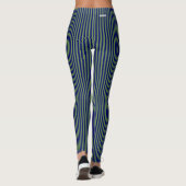 HAMbyWG Compression Leggings Navy & Moss Stripes (Achterkant)