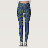 HAMbyWG Compression Leggings Navy & Moss Stripes (Voorkant)