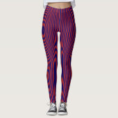 HAMbyWG Compression Leggings Navy & Red Stripes (Voorkant)