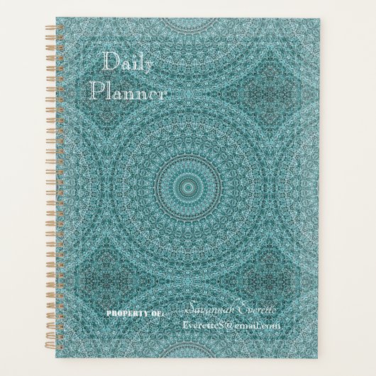 HAMbyWG - Dagelijkse Planner - Turkoois Mandala (Voorkant)