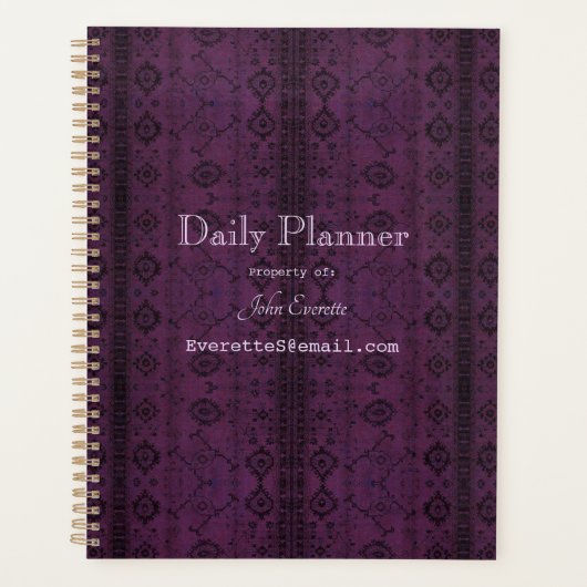 HAMbyWG - Daily Planner - Plum India Ink (Voorkant)