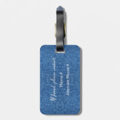 HAMbyWG Denim afbeelding Luggage-id of Label tas Bagagelabel (Achterkant verticaal)