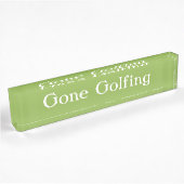 HAMbyWG - Desk Name Bord - Gone Golfing Naambordje