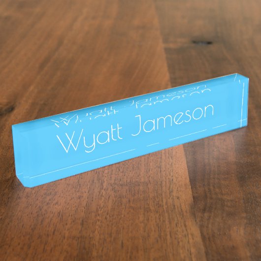 HAMbyWG - Desk Name Bord - Kind Blue Naambordje (Zijkant)